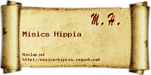 Misics Hippia névjegykártya